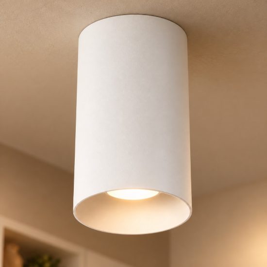Gea luce gfa1500 faretto da soffitto per ingresso led 15w 3000k moderno cilindrico bianco satinato