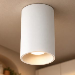 Gea luce gfa1500 faretto da soffitto per ingresso led 25w 3000k moderno cilindrico bianco satinato