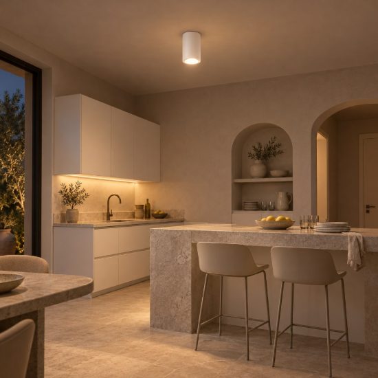 Gea luce gfa1500 faretto da soffitto per ingresso led 25w 3000k moderno cilindrico bianco satinato