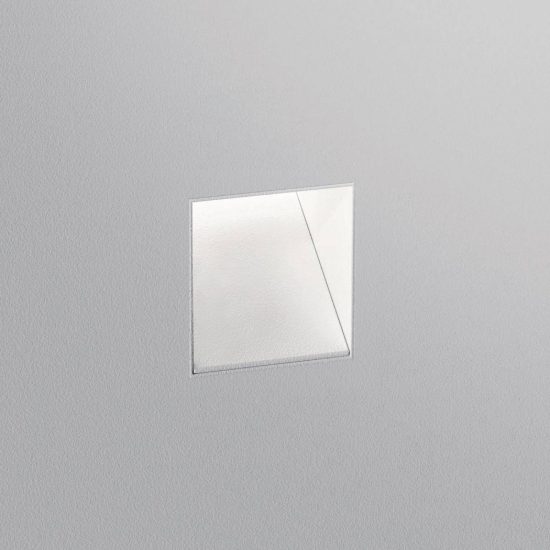 Gea luce gfa1570 segnapasso da incasso a parete per interni led 3w 3000k moderno quadrato bianco
