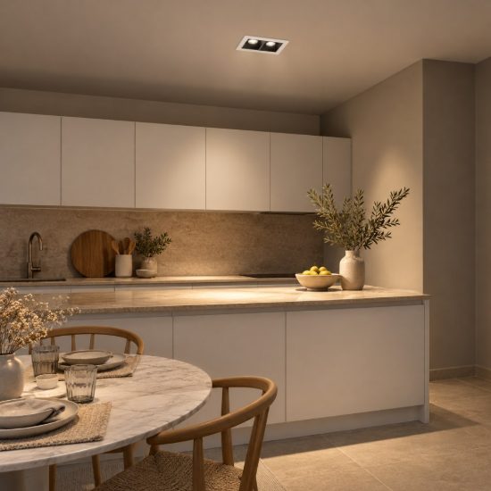 Gea luce gfa1660 faretto da incasso per cartongesso per cucina led 4w 3000k rettangolare bianco