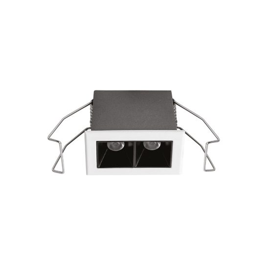 Gea luce gfa1660 faretto da incasso per cartongesso per cucina led 4w 3000k rettangolare bianco