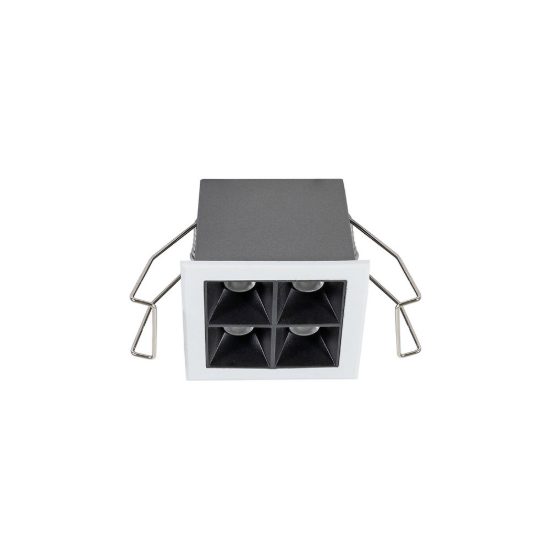 Gea luce gfa1662 faretto da incasso per cartongesso per cucina led 8w 3000k moderno quadrato bianco