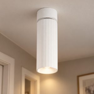 Gea luce gfa1680c faretto da soffitto per ingresso led 9w 3000k orientabile cilindrico bianco