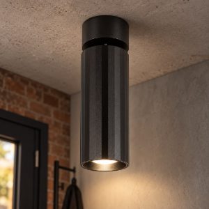 Gea luce gfa1680c faretto da soffitto per ingresso led 9w 4000k orientabile cilindrico nero