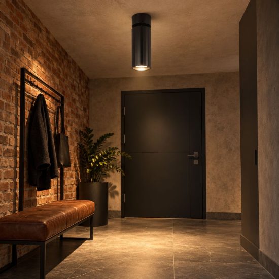 Gea luce gfa1680c faretto da soffitto per ingresso led 9w 4000k orientabile cilindrico nero