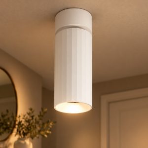 Gea luce gfa1680c faretto da soffitto per ingresso led 15w 4000k orientabile cilindrico bianco