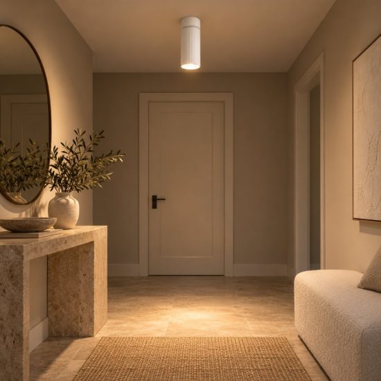 Gea luce gfa1680c faretto da soffitto per ingresso led 15w 4000k orientabile cilindrico bianco