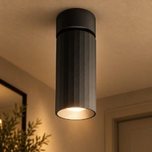 Gea luce gfa1680c faretto da soffitto per ingresso led 15w 3000k orientabile cilindrico nero