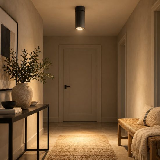 Gea luce gfa1680c faretto da soffitto per ingresso led 15w 3000k orientabile cilindrico nero