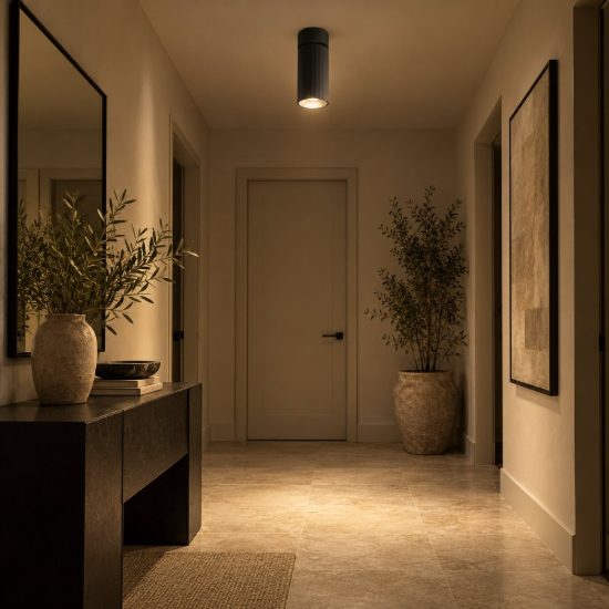 Gea luce gfa1680c faretto da soffitto per ingresso led 15w 4000k orientabile cilindrico nero