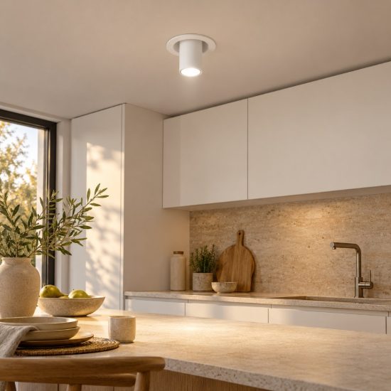 Gea luce gfa1690 faretto piccolo da incasso per cartongesso led 8w 3000k cilindrico bianco