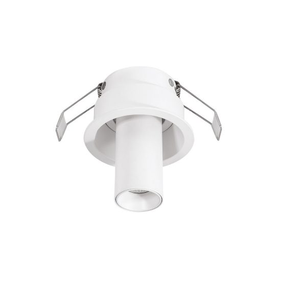 Gea luce gfa1690 faretto piccolo da incasso per cartongesso led 8w 3000k cilindrico bianco