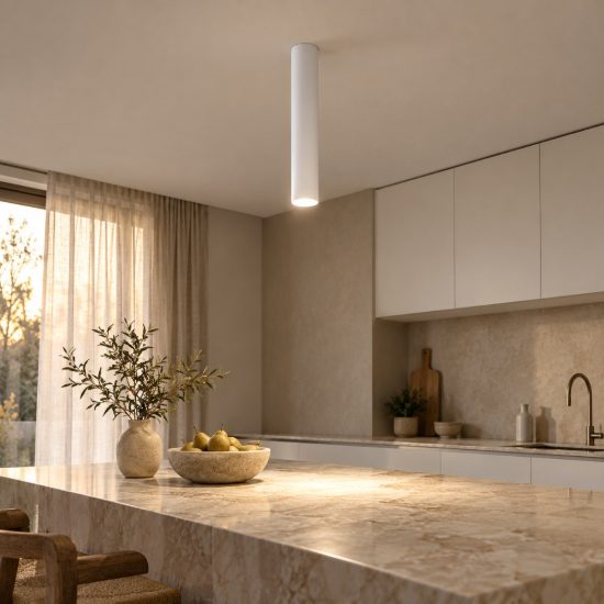 Gea luce gfa1692 faretto grande da incasso per cartongesso led 8w 3000k cilindrico bianco