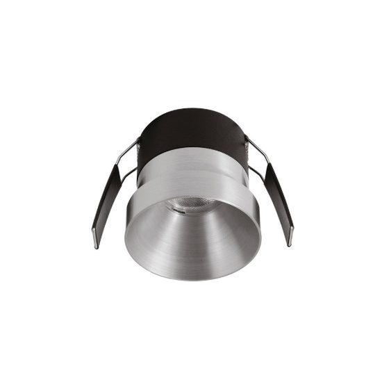 Gea luce gfa1700 faretto da incasso per cartongesso per cucina led 12w 3000k moderno rotondo argento