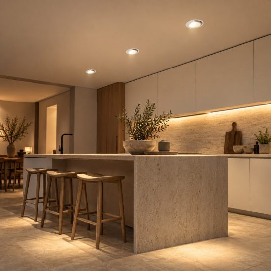 Gea luce gfa1720 faretto da incasso per cartongesso per cucina led 8w 3000k moderno rotondo bianco