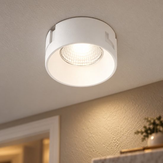 Gea luce gfa1740 faretto da soffitto per corridoio led 10w 3000k cilindrico bianco