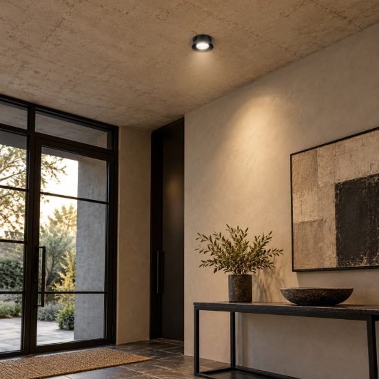 Gea luce gfa1740 faretto da soffitto per corridoio led 10w 3000k cilindrico nero