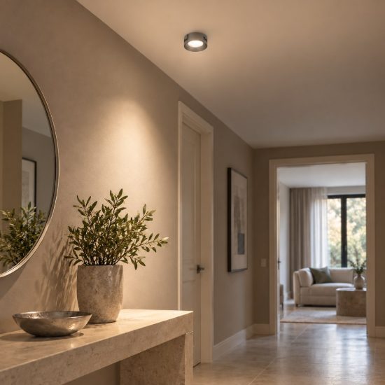 Gea luce gfa1740 faretto da soffitto led 10w 3000k per disimpegno cilindrico argento