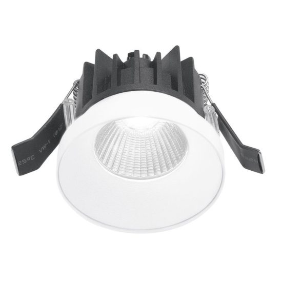 Gea luce gfa301 faretto da incasso per cartongesso per cucina led 9w 3000k moderno rotondo bianco