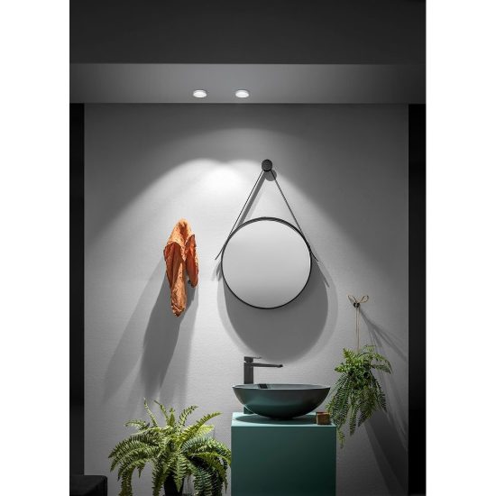 Gea luce gfa301 faretto da incasso per cartongesso per cucina led 9w 3000k moderno rotondo bianco