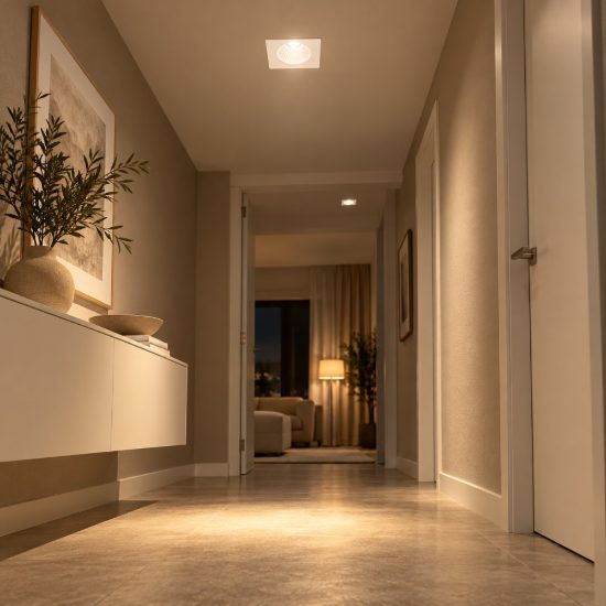 Gea luce gfa301 faretto da incasso per cartongesso per cucina led 9w 3000k moderno quadrato bianco