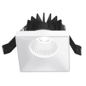 Gea luce gfa301 faretto da incasso per cartongesso per cucina led 9w 3000k moderno quadrato bianco
