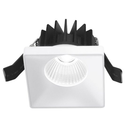 Gea luce gfa301 faretto da incasso per cartongesso per cucina led 9w 3000k moderno quadrato bianco
