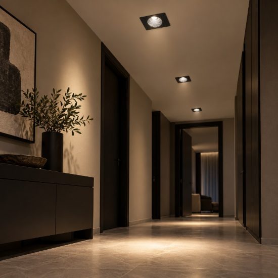 Gea luce gfa301 faretto da incasso per cartongesso per cucina led 9w 3000k moderno quadrato nero