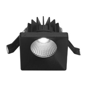 Gea luce gfa301 faretto da incasso per cartongesso per cucina led 9w 3000k moderno quadrato nero