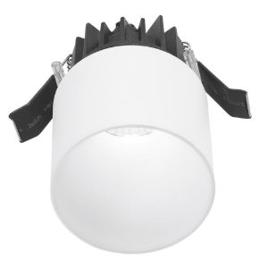 Gea luce gfa361 faretto da incasso per cartongesso per cucina led 9w 3000k moderno cilindrico bianco