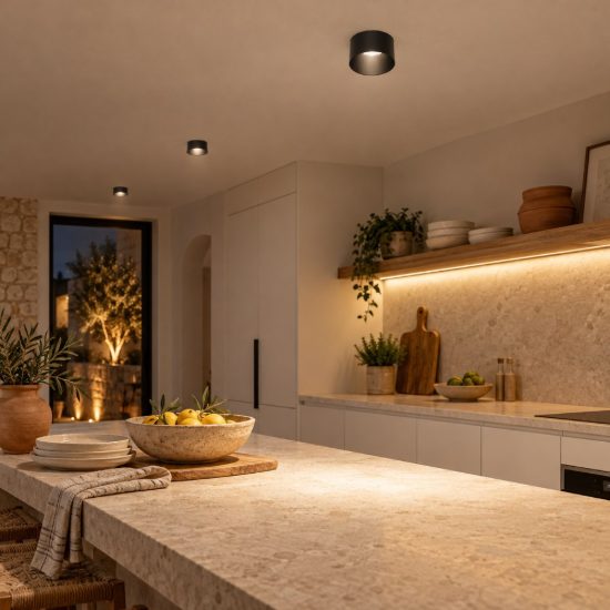 Gea luce gfa361 faretto da incasso per cartongesso per cucina led 9w 3000k moderno cilindrico nero