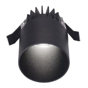Gea luce gfa361 faretto da incasso per cartongesso per cucina led 9w 3000k moderno cilindrico nero