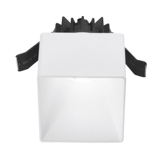Gea luce gfa361 faretto da incasso per cartongesso per cucina led 9w 3000k moderno quadrato bianco
