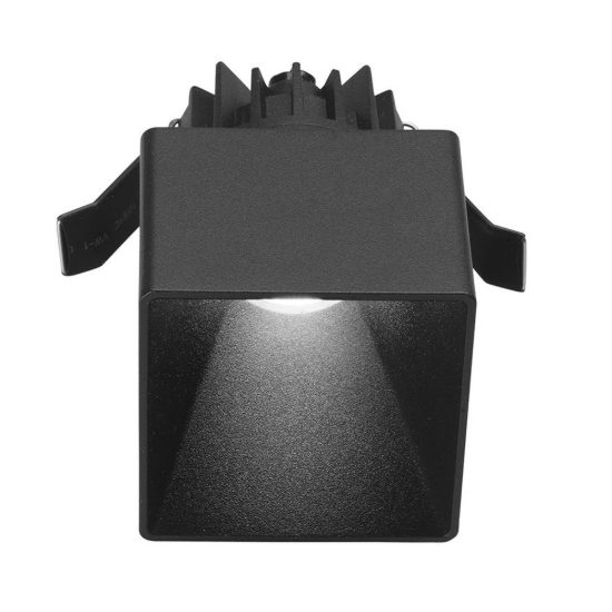 Gea luce gfa361 faretto da incasso per cartongesso per cucina led 9w 3000k moderno quadrato nero