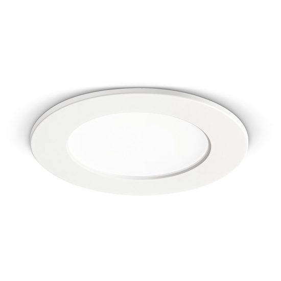 Gea luce maia faretto da incasso per cartongesso per cucina led 6w 3000k moderno rotondo bianco