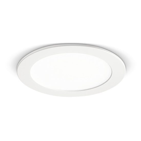 Gea luce maia faretto da incasso per cartongesso per cucina led 12w 3000k moderno rotondo bianco
