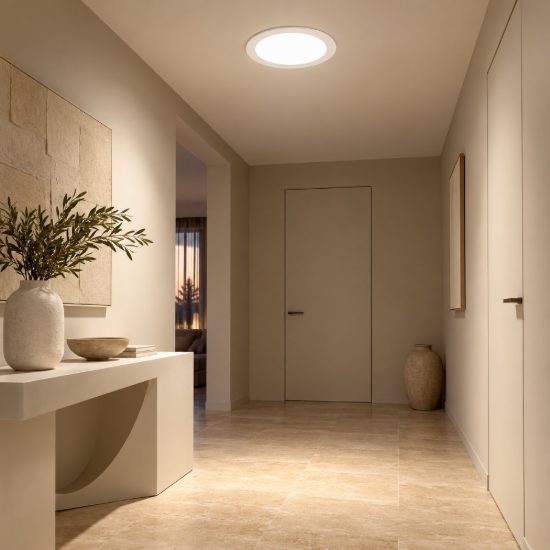 Gea luce maia faretto da incasso per cartongesso per cucina led 18w 4000k moderno rotondo bianco