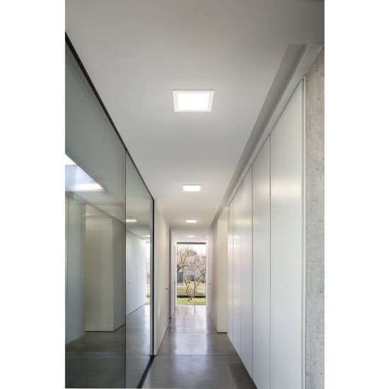 Gea luce gfa753 faretto da incasso per cartongesso per cucina led 6w 3000k moderno quadrato bianco