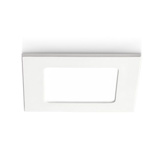 Gea luce gfa753 faretto da incasso per cartongesso per cucina led 6w 4000k moderno quadrato bianco