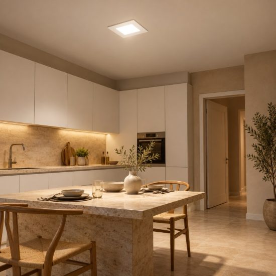 Gea luce gfa753 faretto da incasso per cartongesso per cucina led 12w 4000k moderno quadrato bianco