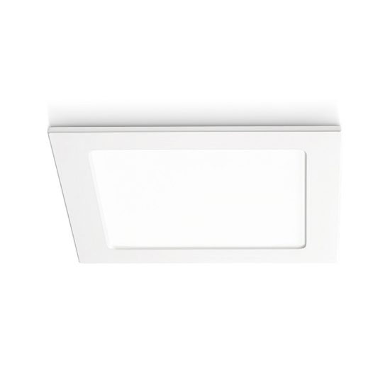 Gea luce gfa753 faretto da incasso per cartongesso per cucina led 18w 4000k moderno quadrato bianco