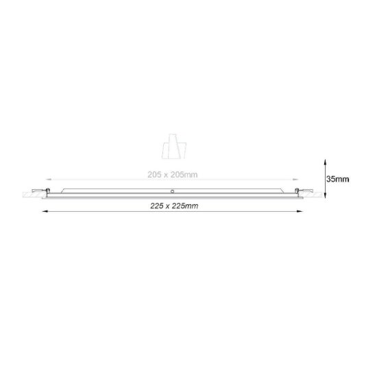 Gea luce gfa753 faretto da incasso per cartongesso per cucina led 18w 4000k moderno quadrato bianco
