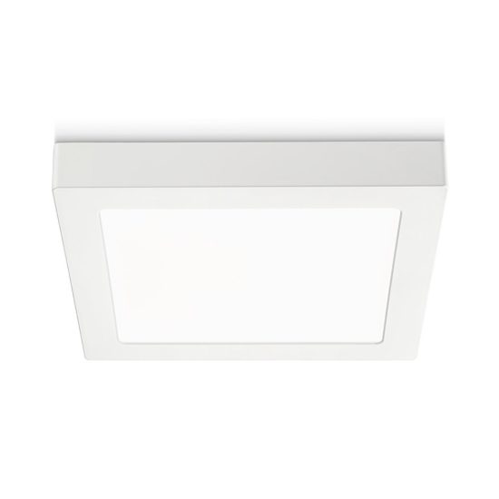 Gea luce antiabbaglio plafoniera led 12w 4000k moderna quadrata bianca