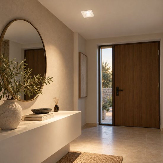 Gea luce cree faretto da incasso per cartongesso per cucina led 8w 4000k moderno quadrato bianco