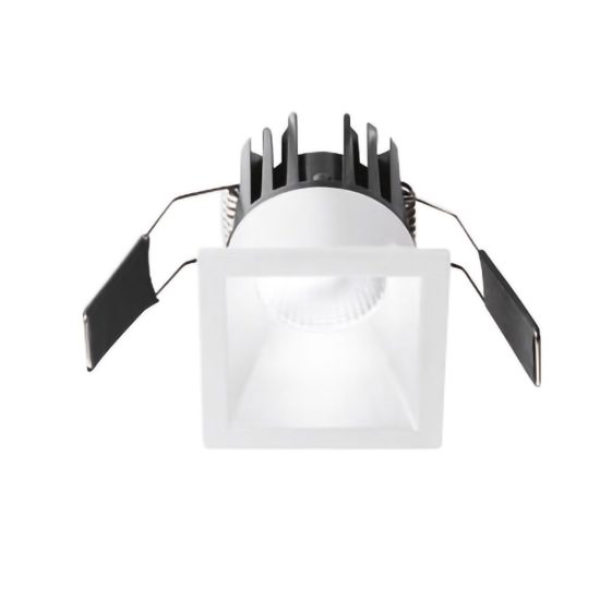 Gea luce cree faretto da incasso per cartongesso per cucina led 8w 4000k moderno quadrato bianco