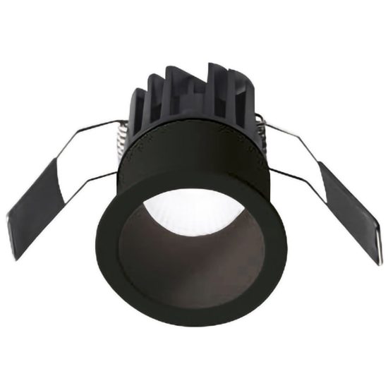 Gea luce cree faretto da incasso per cartongesso per cucina led 8w 4000k moderno rotondo nero
