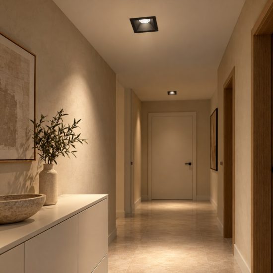Gea luce cree faretto da incasso per cartongesso per cucina led 8w 3000k moderno quadrato nero