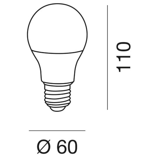 Lampadina e27 led 10w a goccia 4000k bianco opale confezione 10 pezzi gea luce