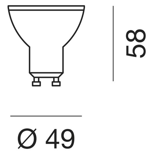 Lampadina gu10 led 5w a faretto 4000k ottica 100° bianco opale confezione 10 pezzi gea luce